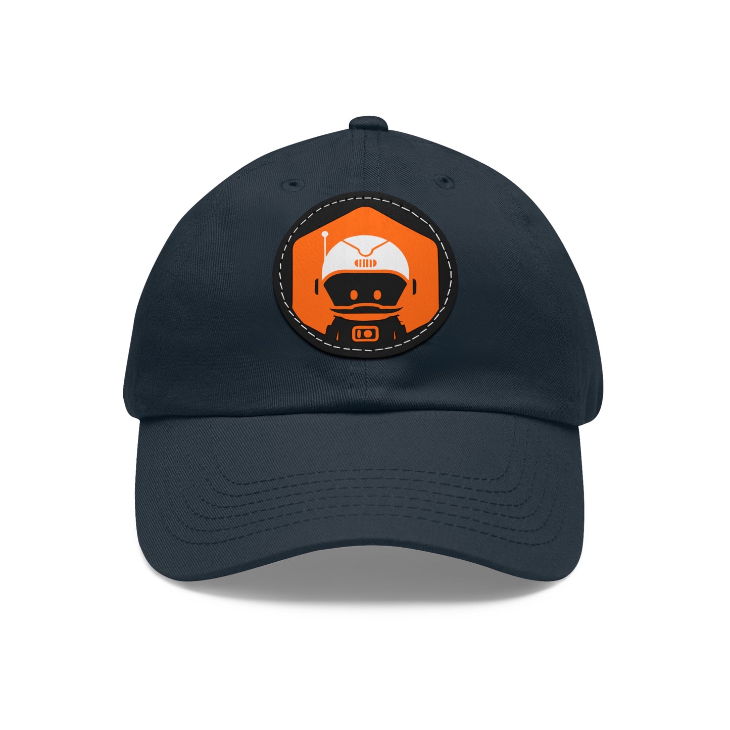Dad Hat with Leather Patch (Round) - Astronaut