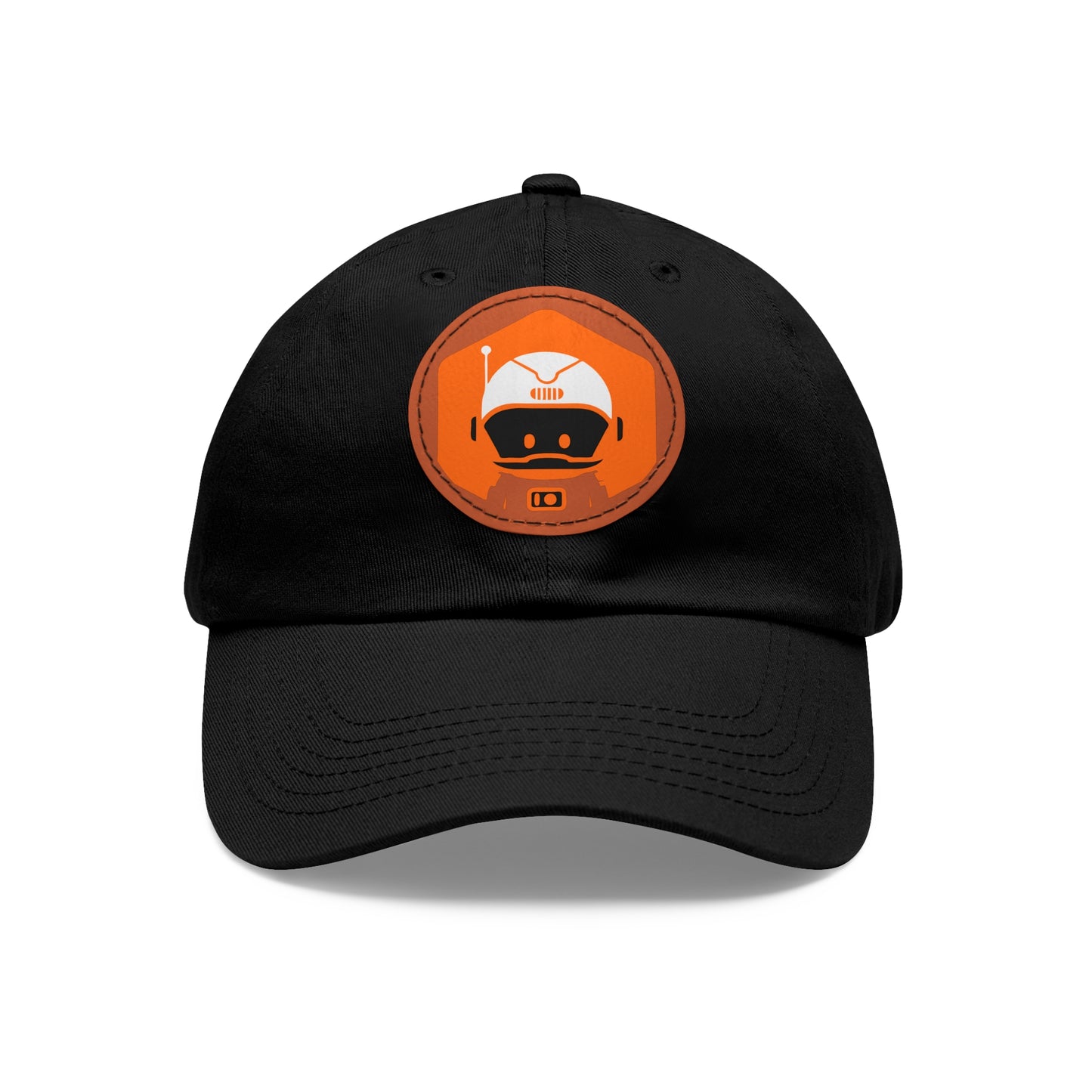 Dad Hat with Leather Patch (Round) - Astronaut