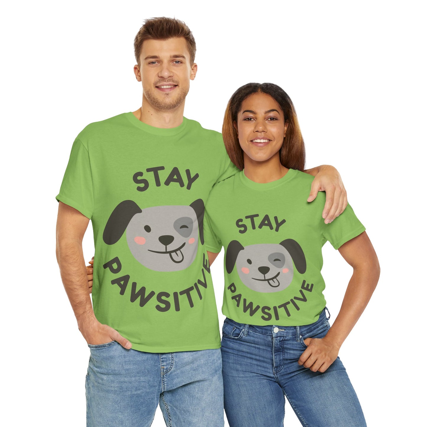 Unisex Heavy Cotton Tee | Stay Pawsitive