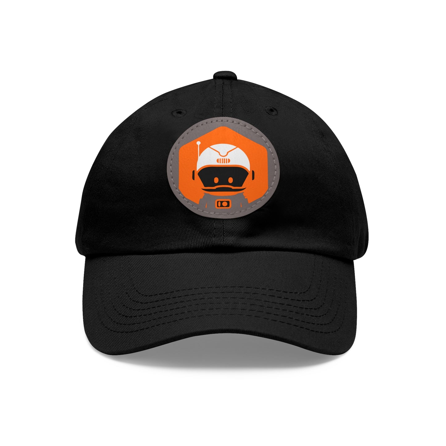 Dad Hat with Leather Patch (Round) - Astronaut
