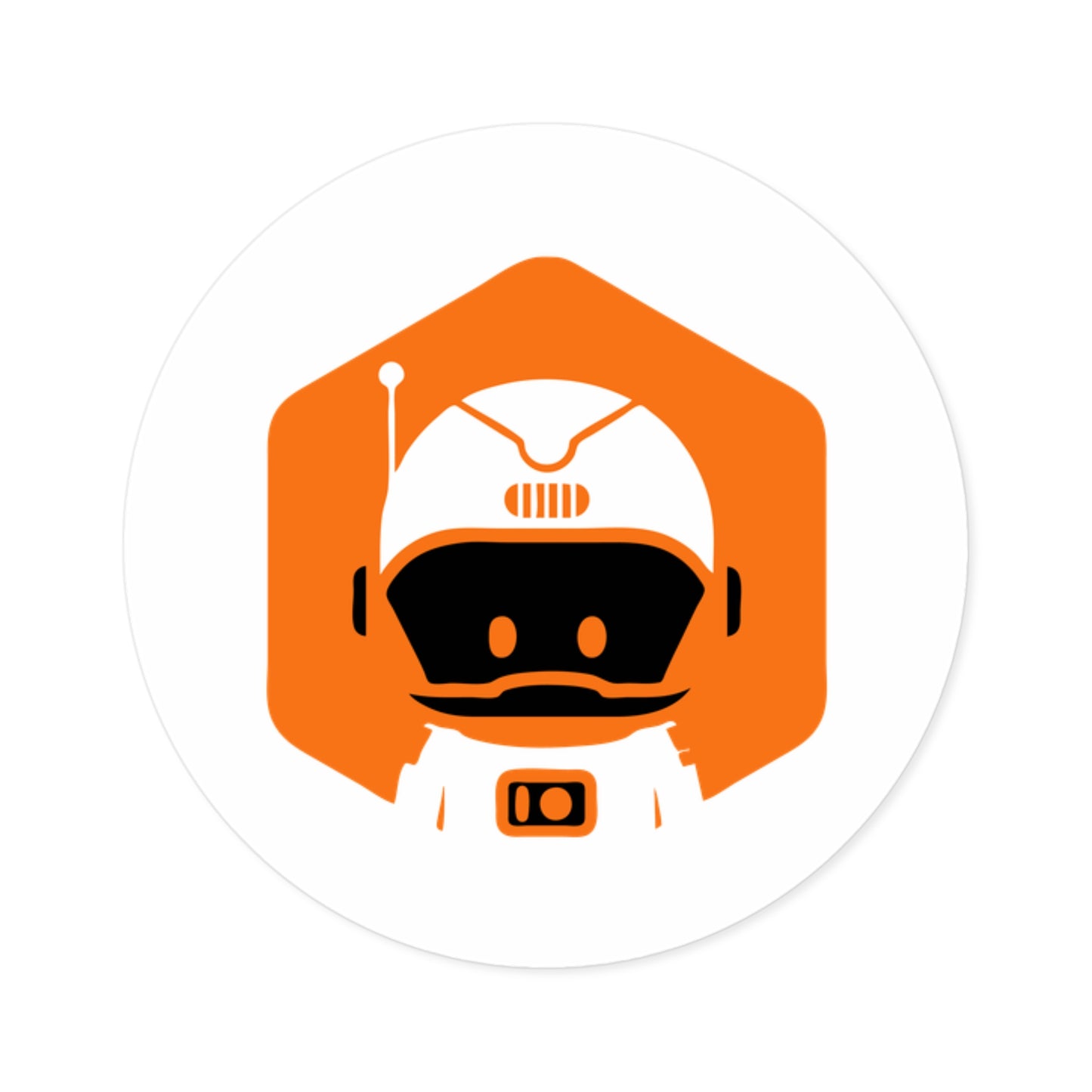 Astronaut - Round Stickers | Indoor/Outdoor