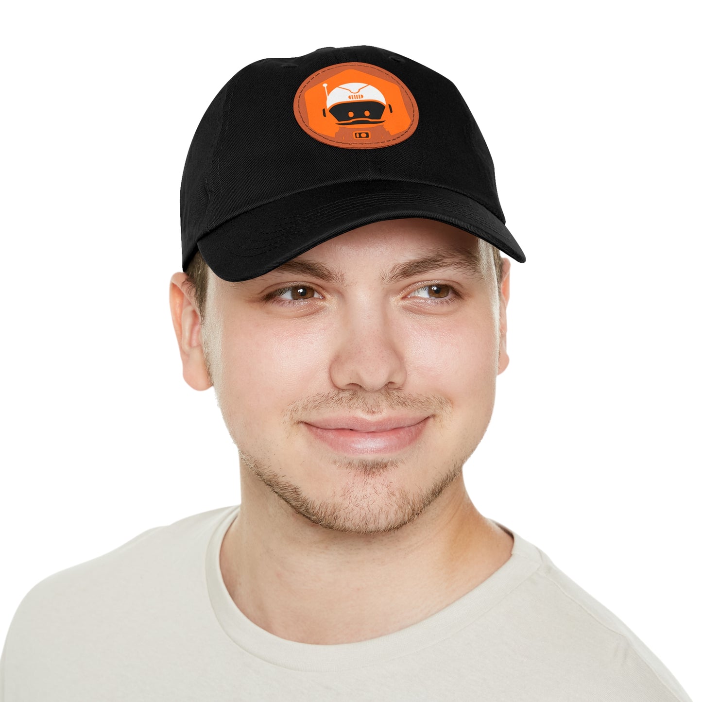 Dad Hat with Leather Patch (Round) - Astronaut