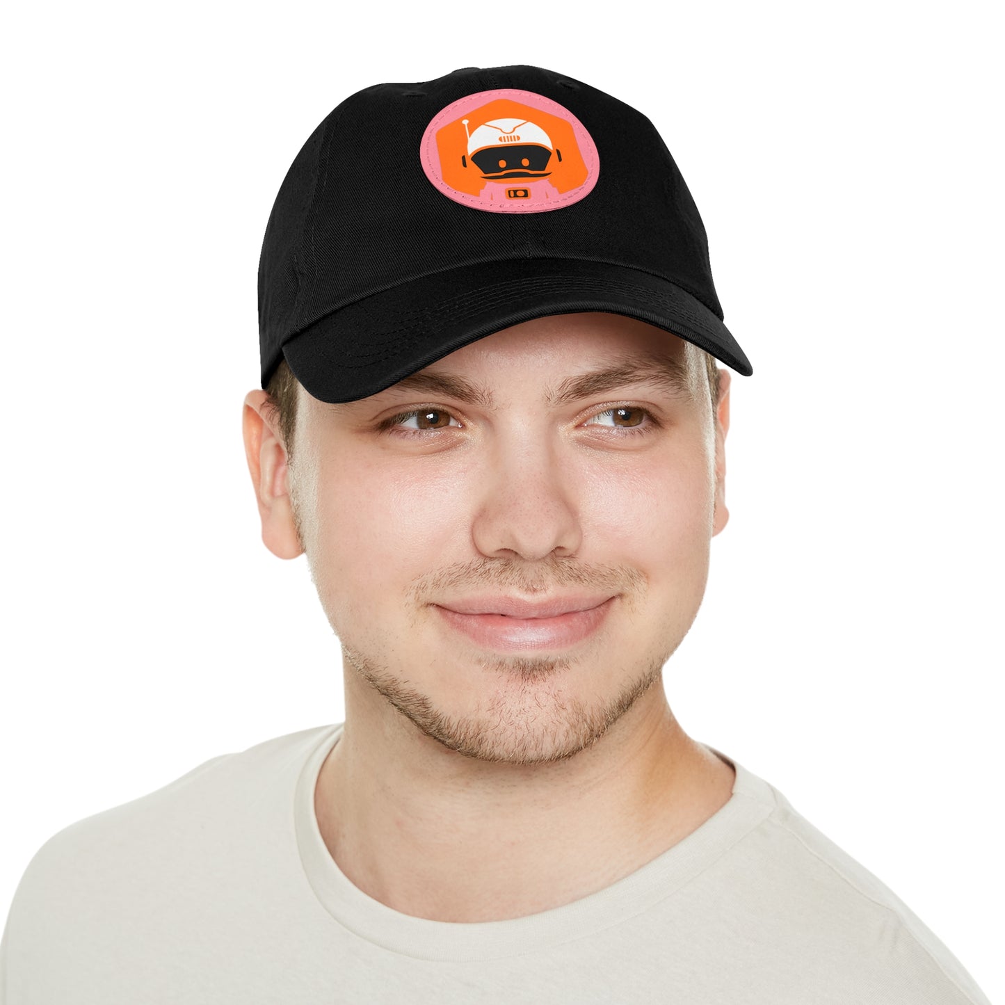 Dad Hat with Leather Patch (Round) - Astronaut
