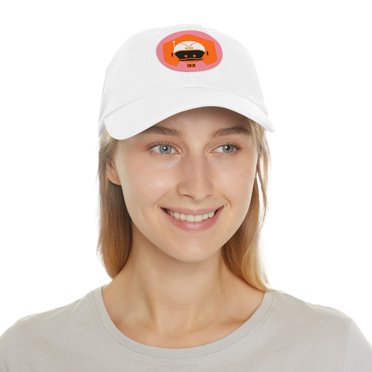 Dad Hat with Leather Patch (Round) - Astronaut