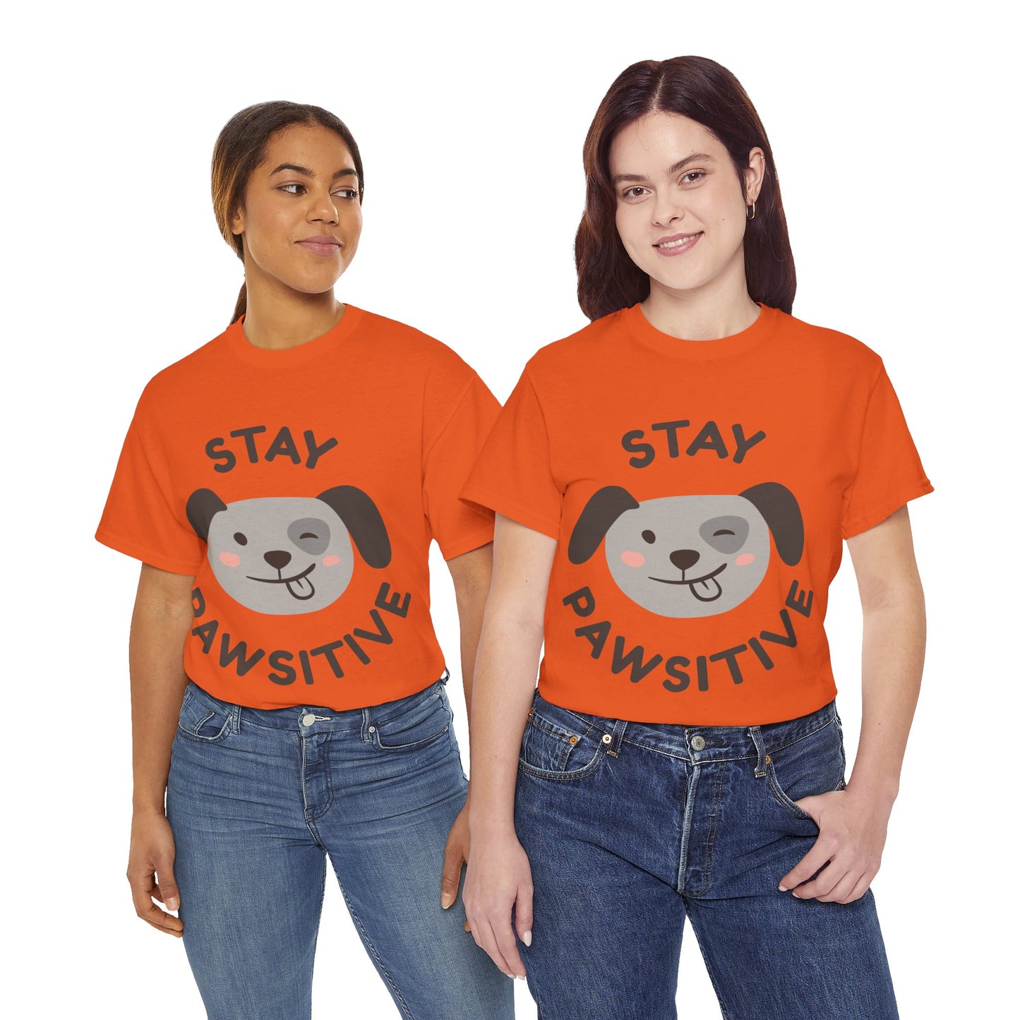 Unisex Heavy Cotton Tee | Stay Pawsitive