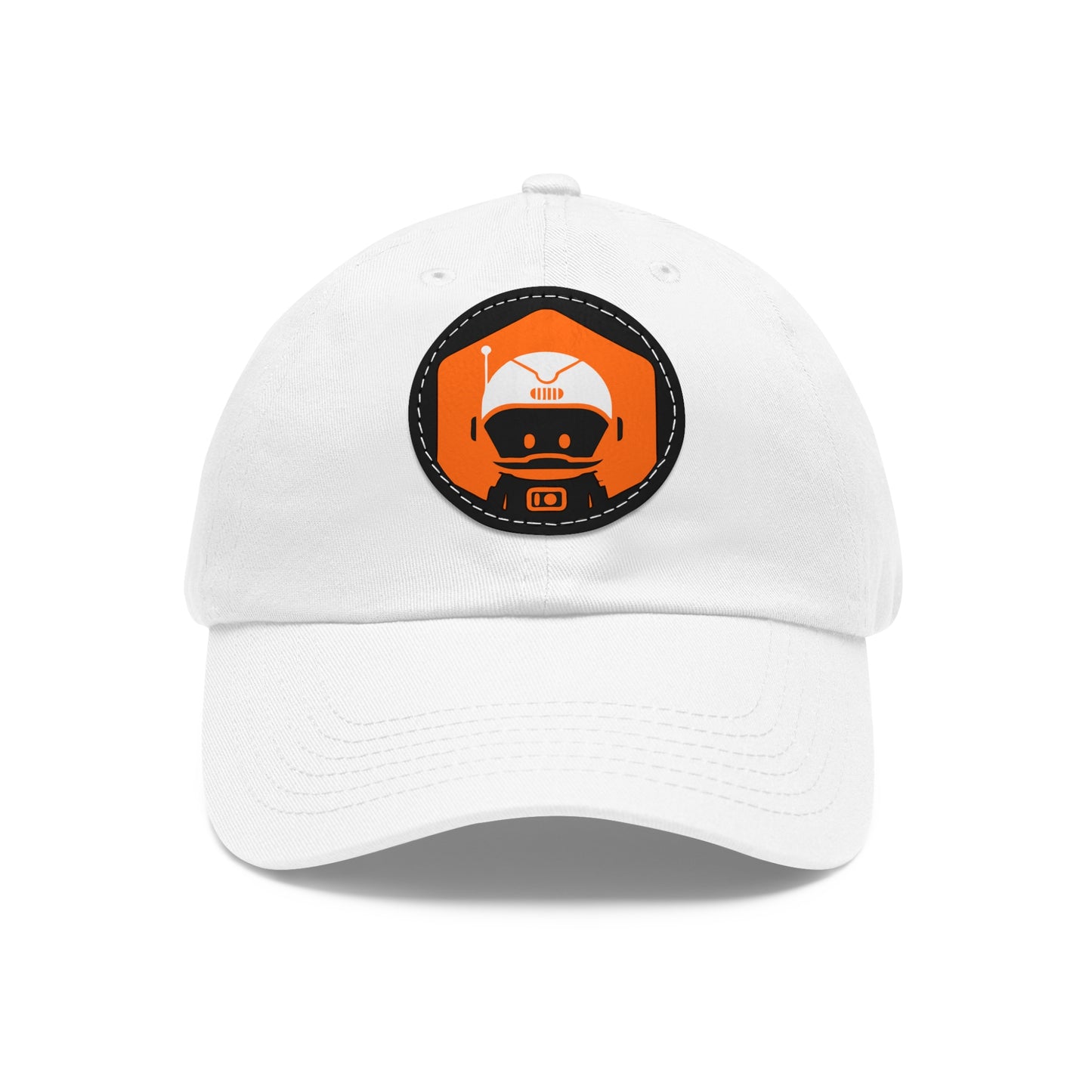 Dad Hat with Leather Patch (Round) - Astronaut