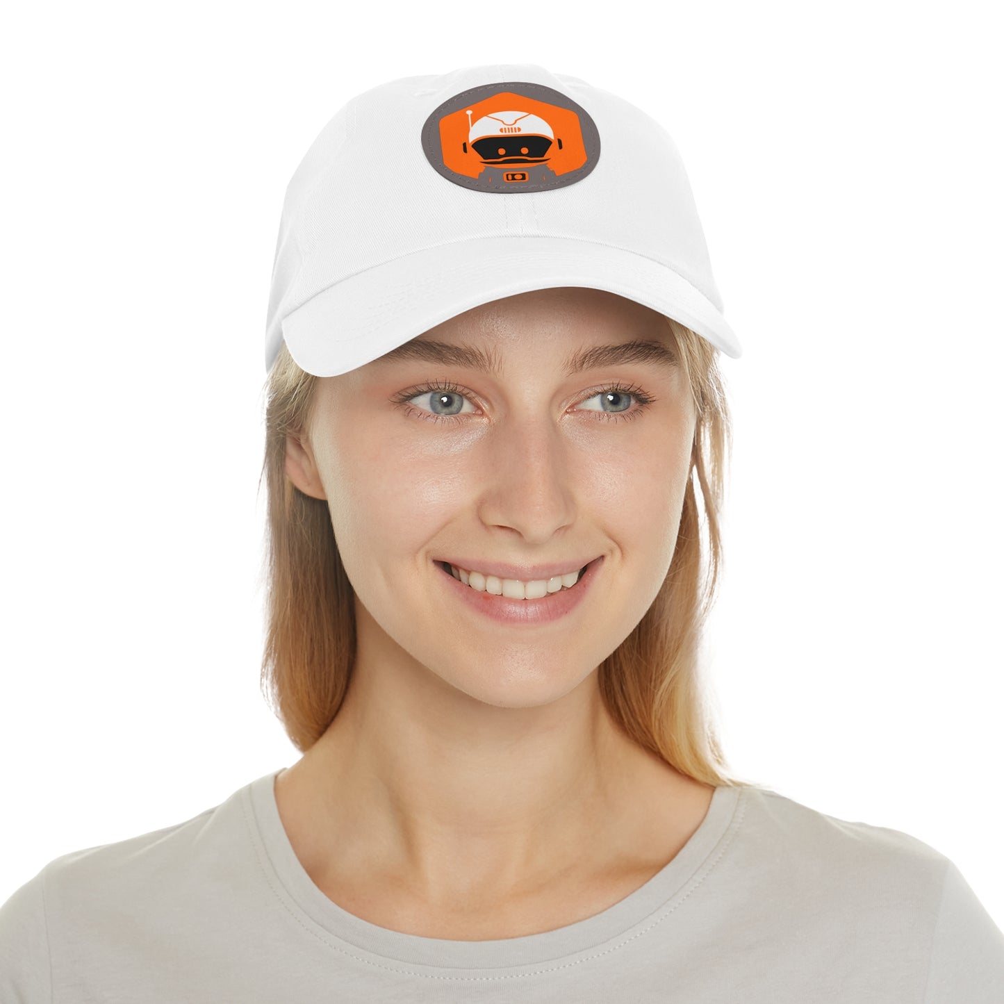 Dad Hat with Leather Patch (Round) - Astronaut