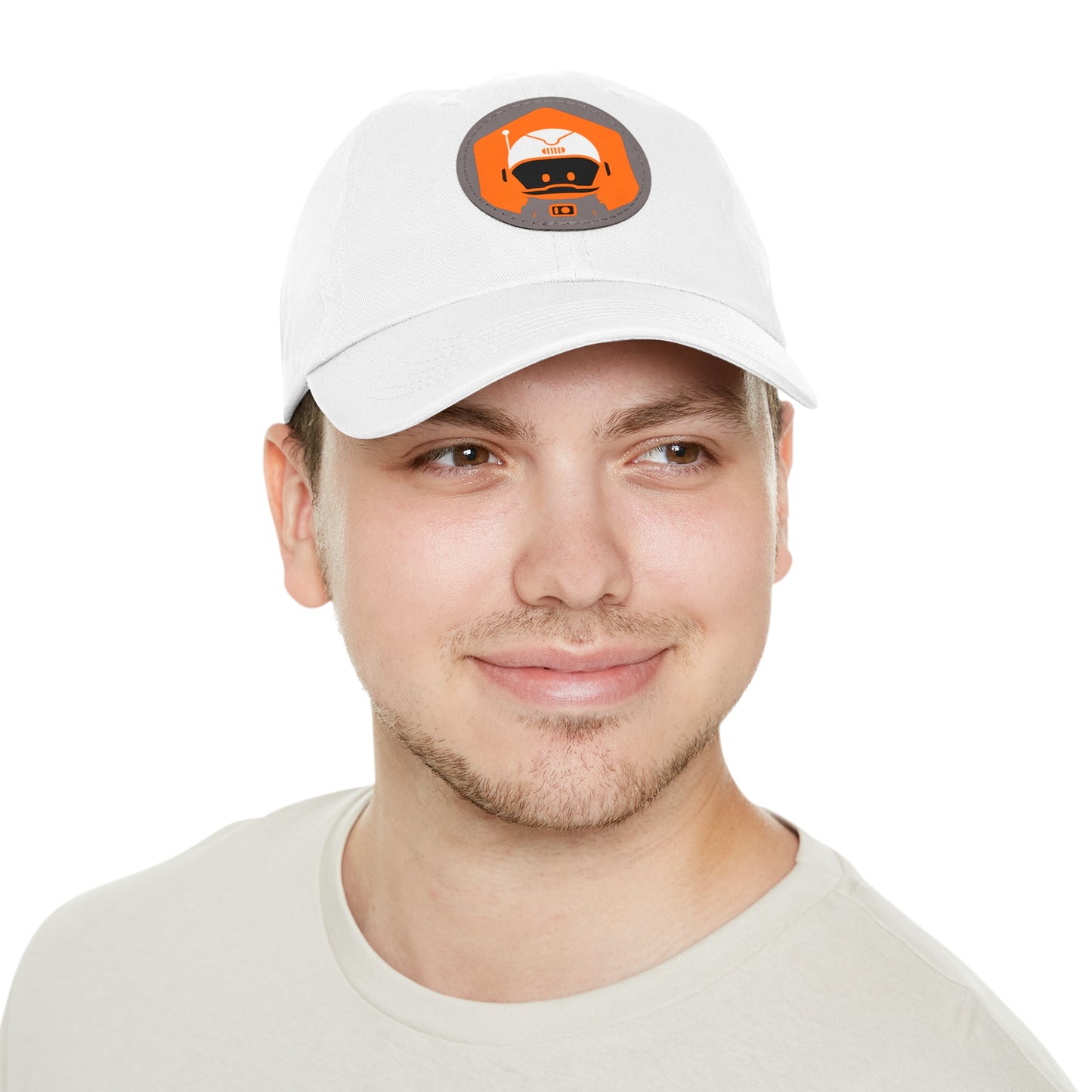 Dad Hat with Leather Patch (Round) - Astronaut