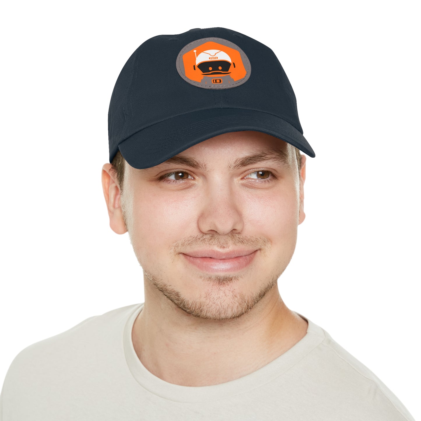 Dad Hat with Leather Patch (Round) - Astronaut
