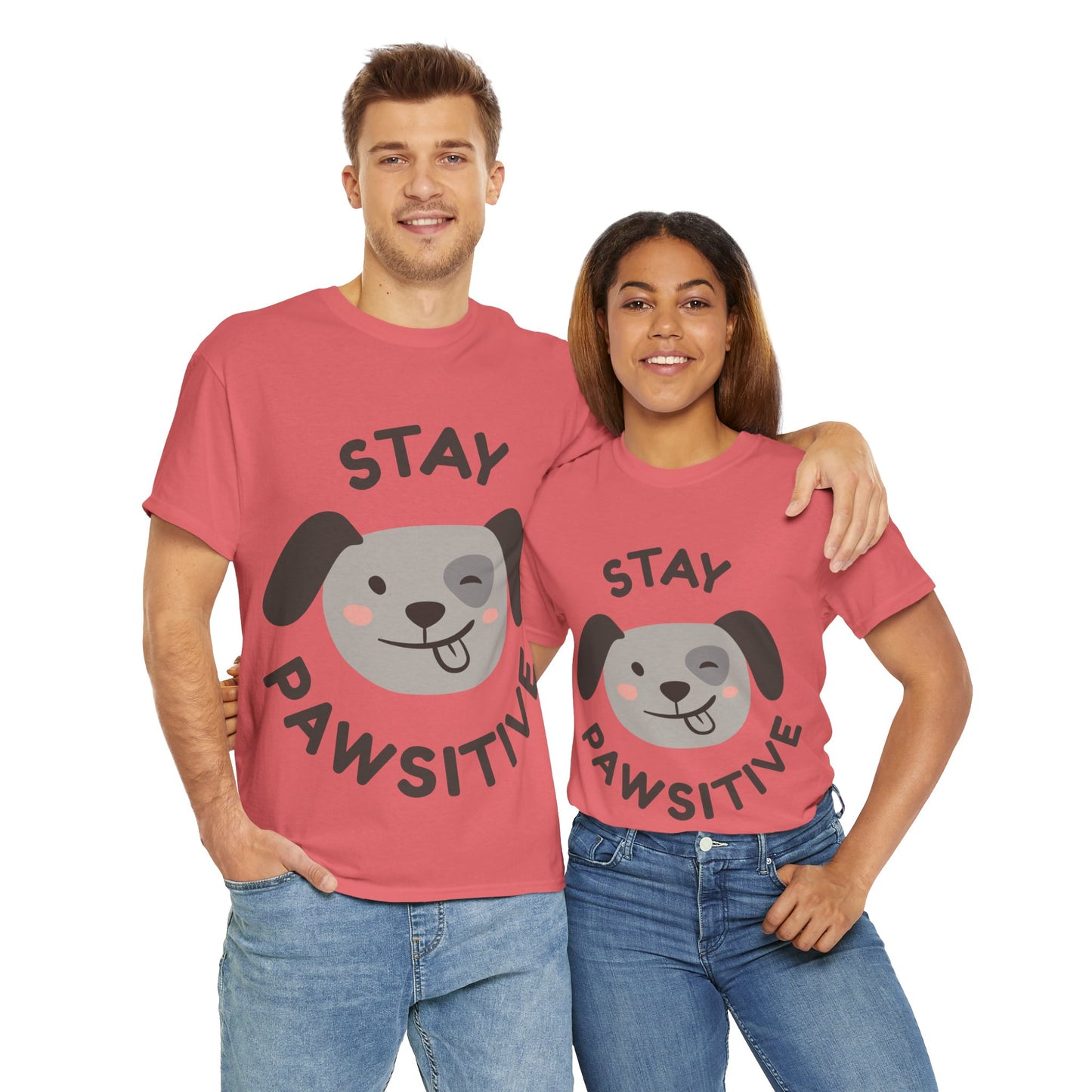 Unisex Heavy Cotton Tee | Stay Pawsitive