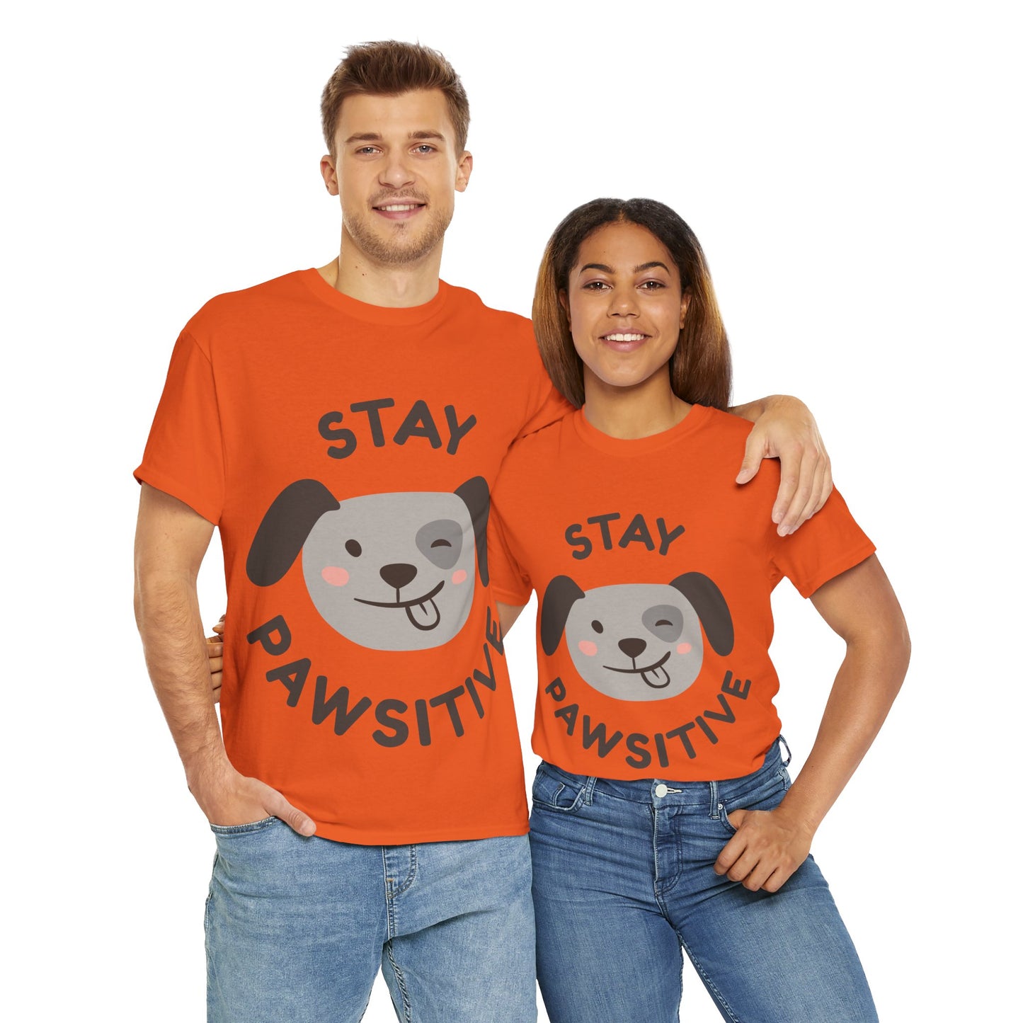 Unisex Heavy Cotton Tee | Stay Pawsitive