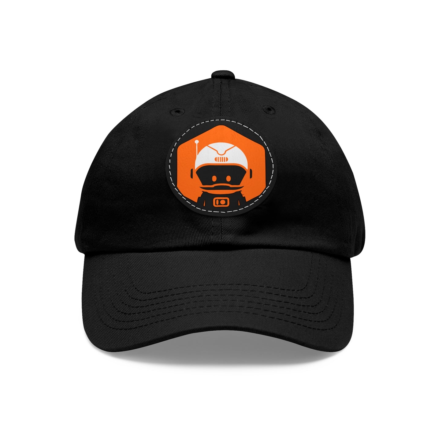 Dad Hat with Leather Patch (Round) - Astronaut