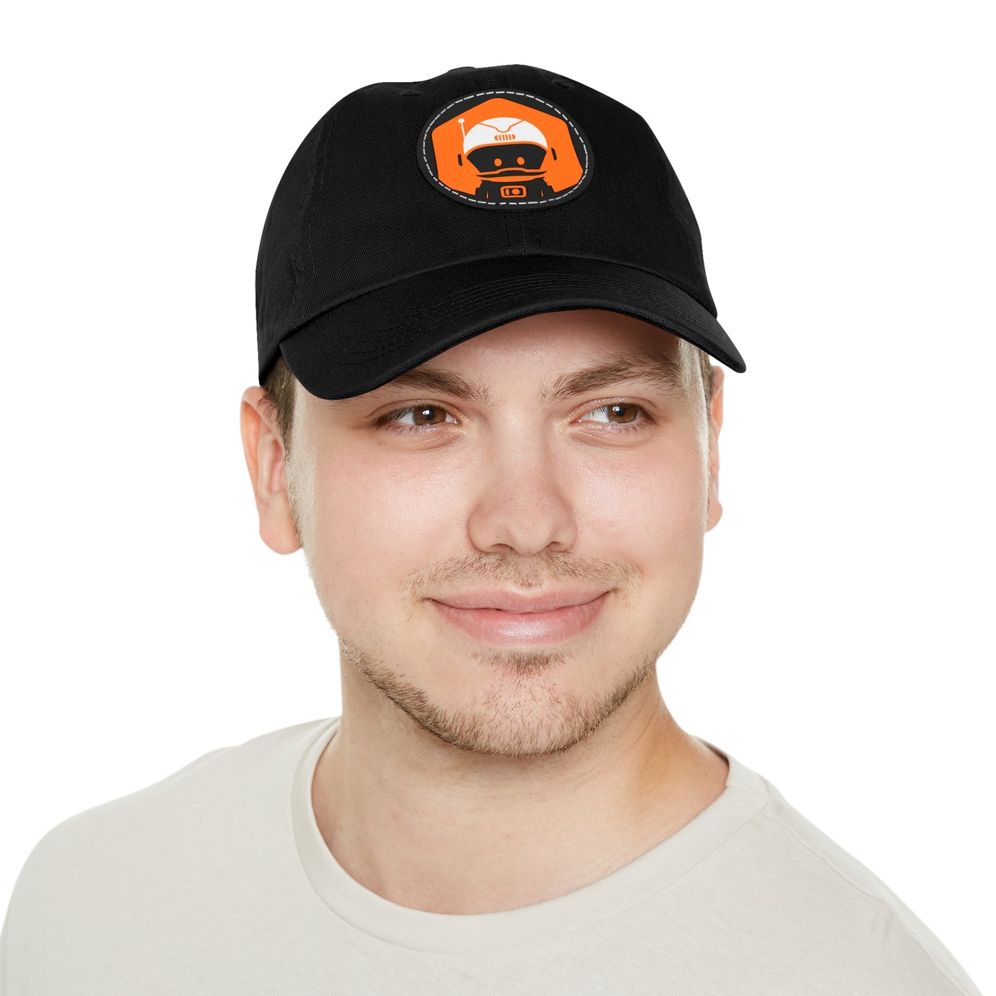 Dad Hat with Leather Patch (Round) - Astronaut