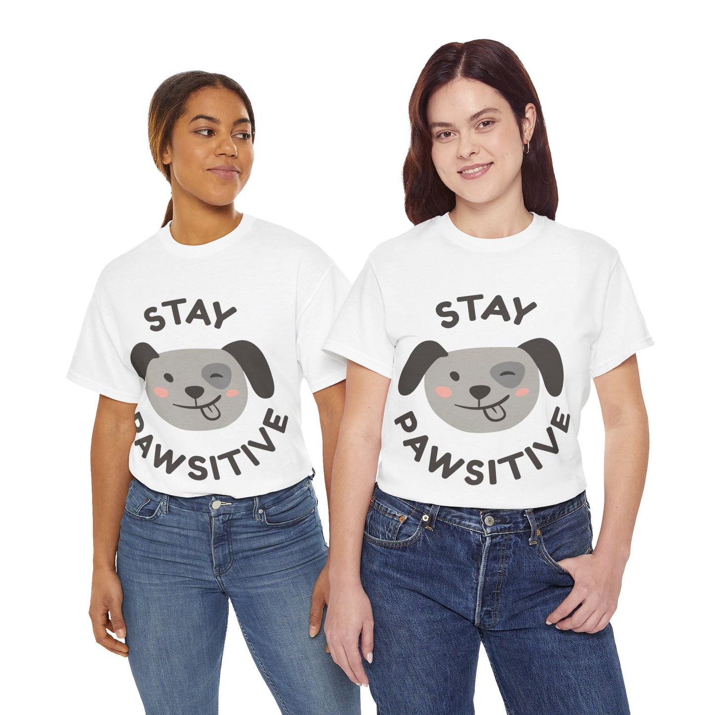 Unisex Heavy Cotton Tee | Stay Pawsitive