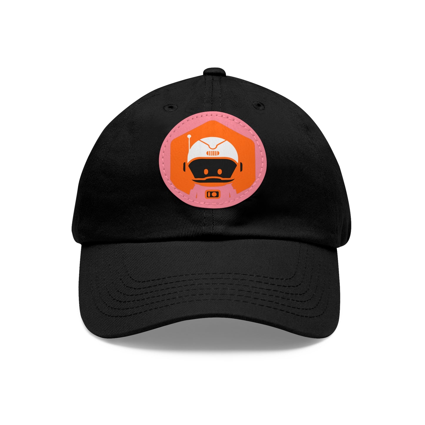 Dad Hat with Leather Patch (Round) - Astronaut