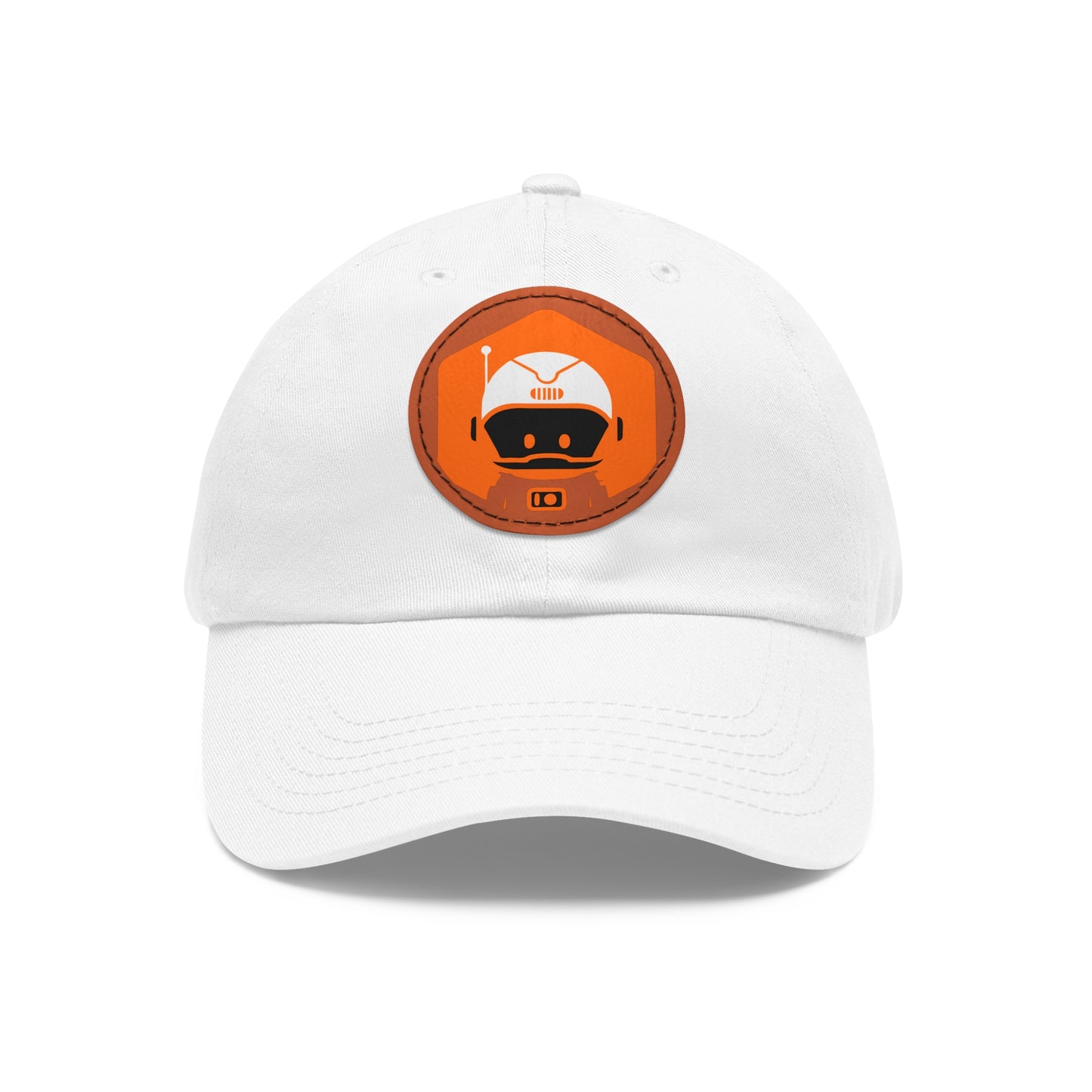 Dad Hat with Leather Patch (Round) - Astronaut