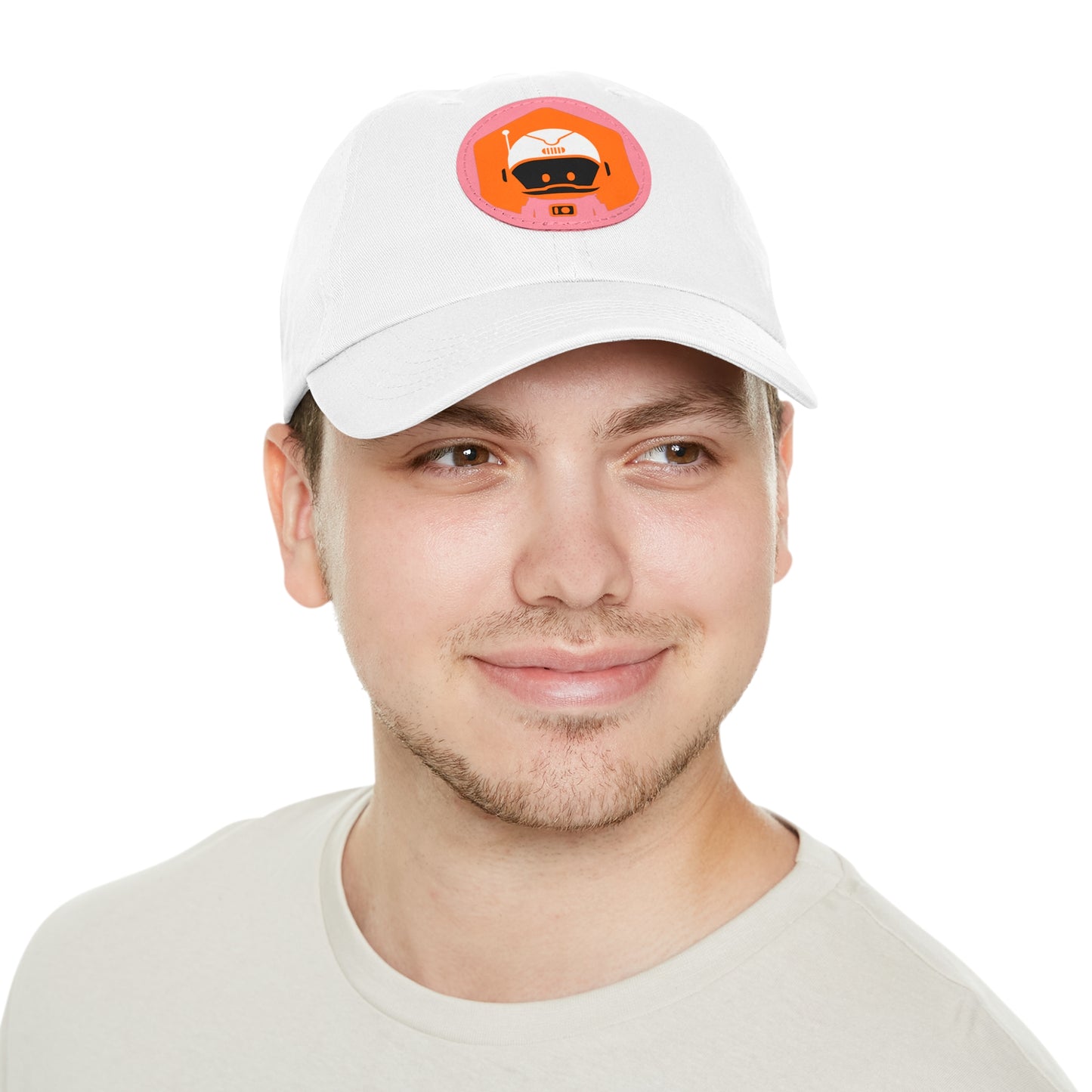 Dad Hat with Leather Patch (Round) - Astronaut