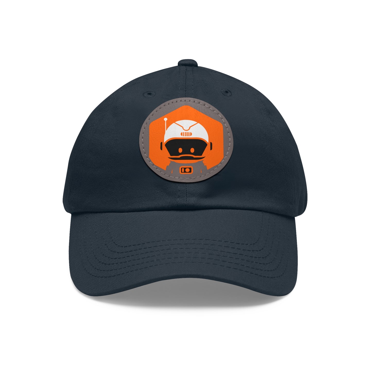 Dad Hat with Leather Patch (Round) - Astronaut