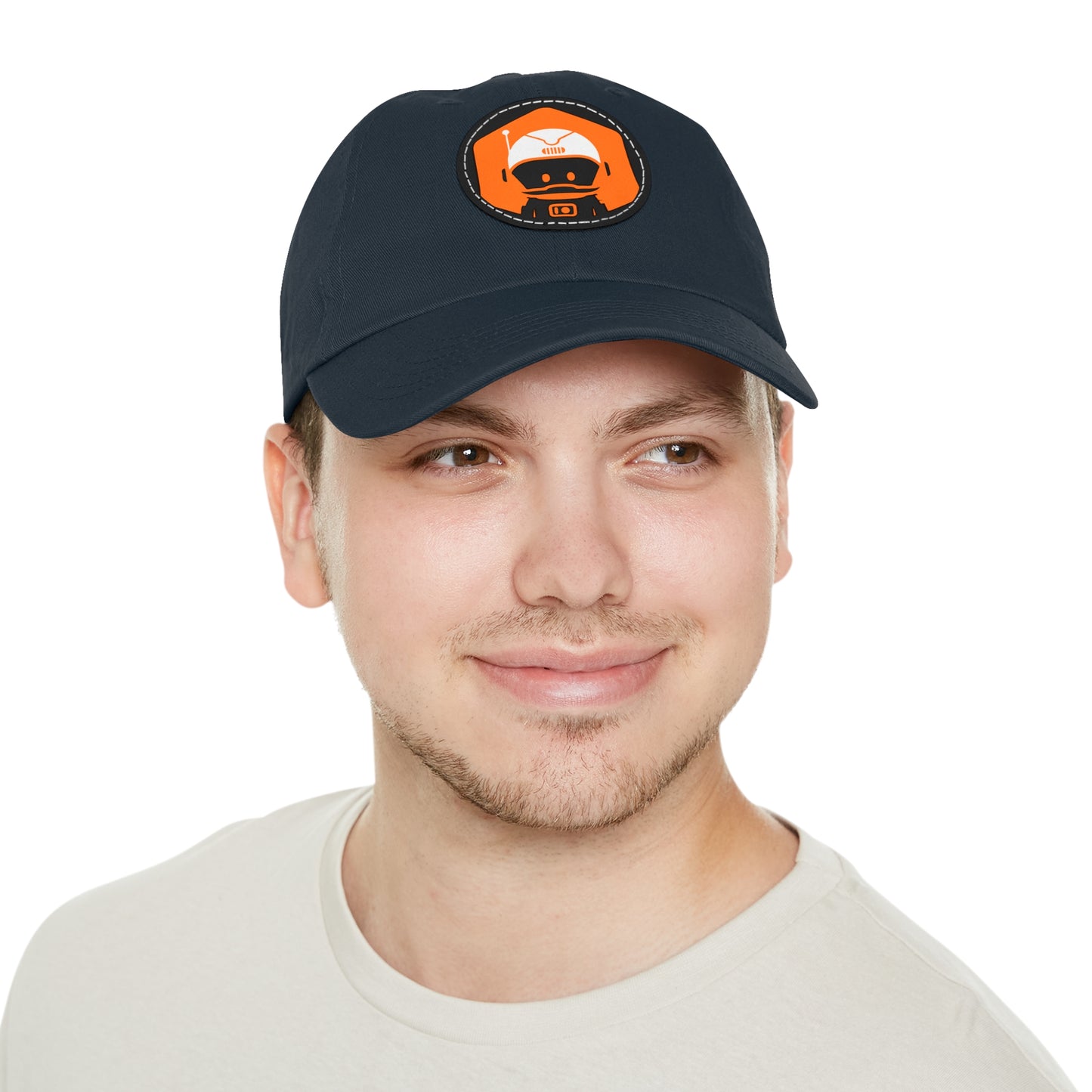 Dad Hat with Leather Patch (Round) - Astronaut