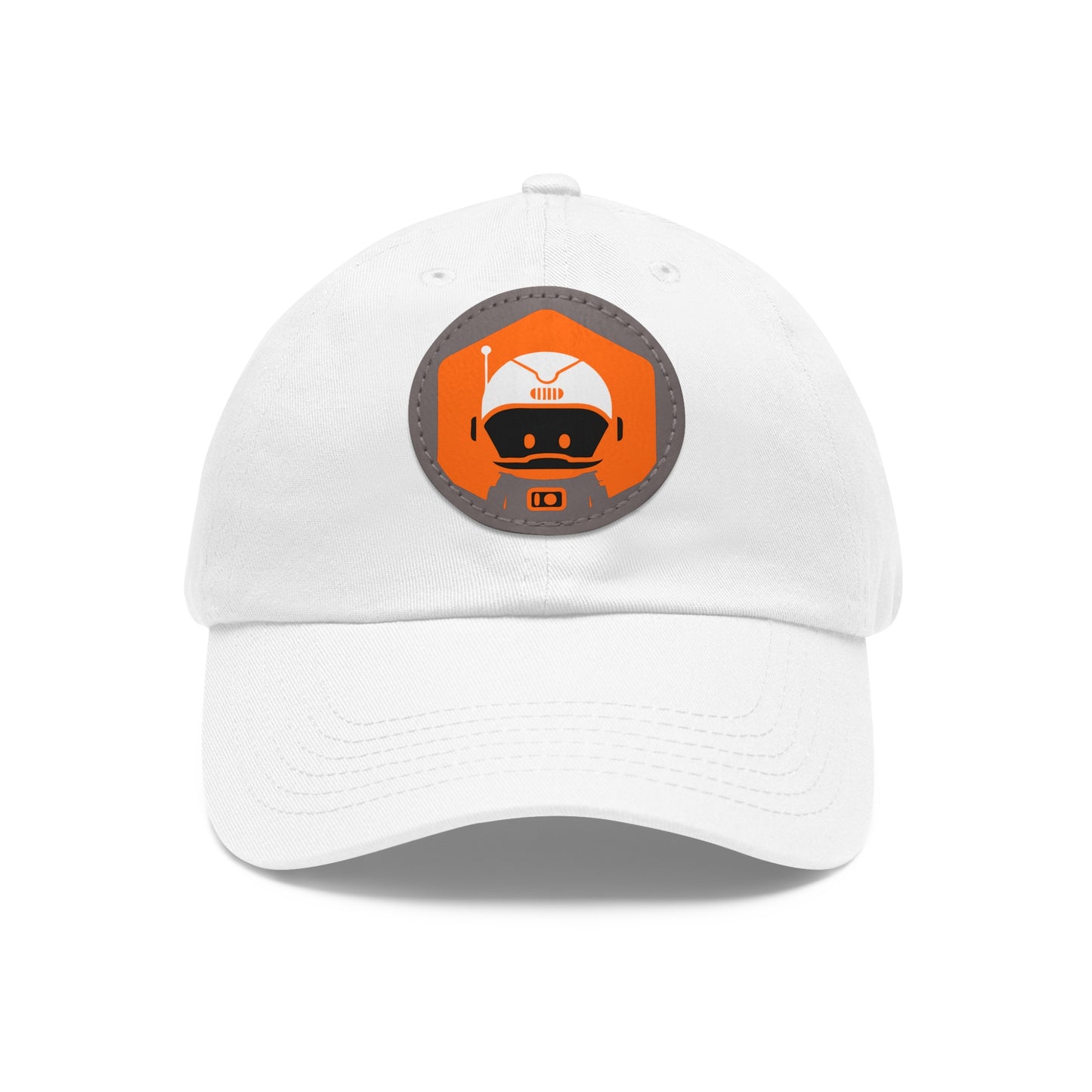 Dad Hat with Leather Patch (Round) - Astronaut