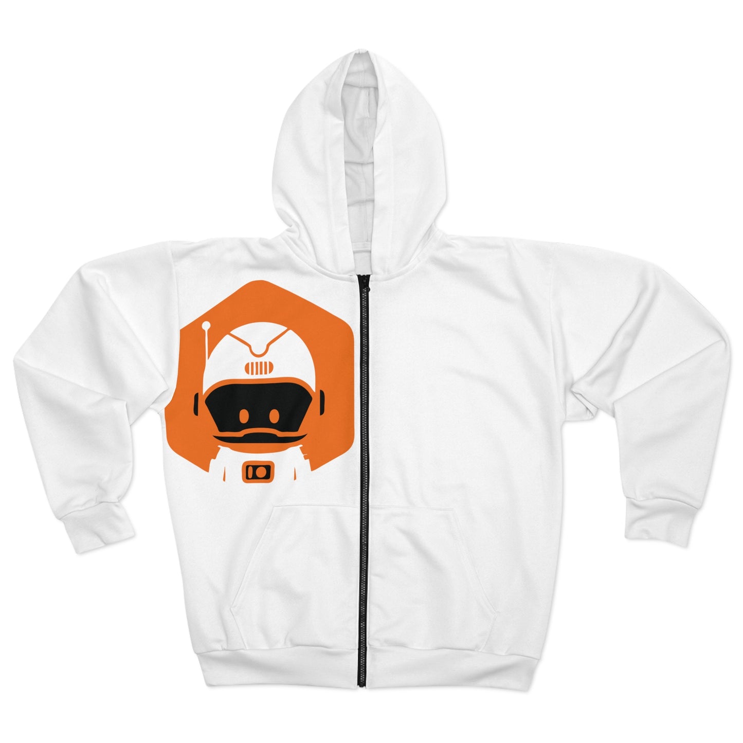 Unisex Zip Hoodie (AOP) - Astronaut | White