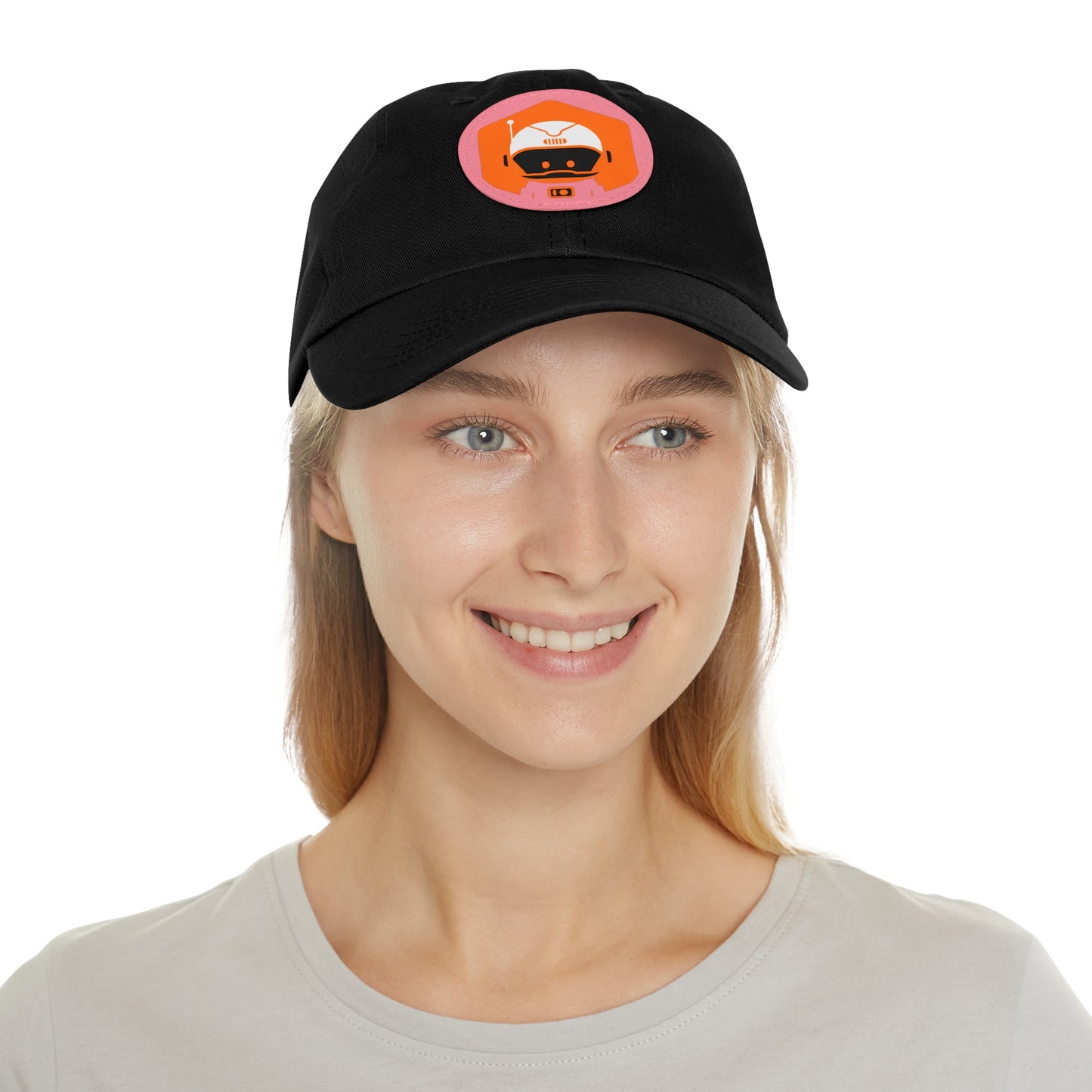 Dad Hat with Leather Patch (Round) - Astronaut