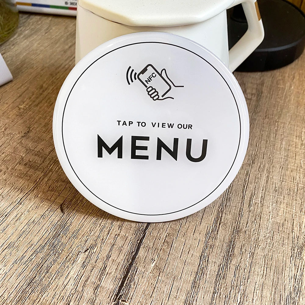 NFC Menu Plate (10 cm) – Contactless Tap-to-View Digital Menu
