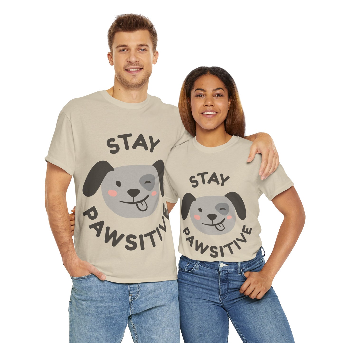 Unisex Heavy Cotton Tee | Stay Pawsitive