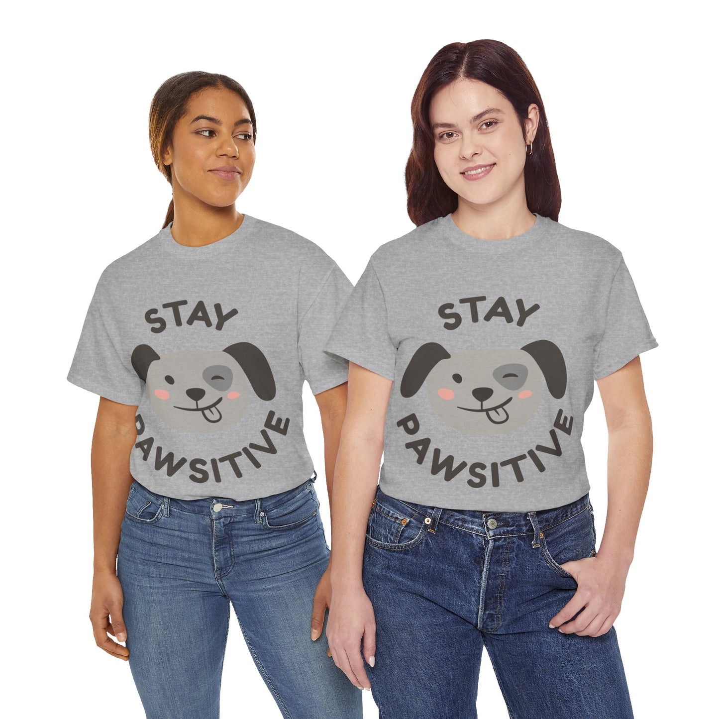 Unisex Heavy Cotton Tee | Stay Pawsitive