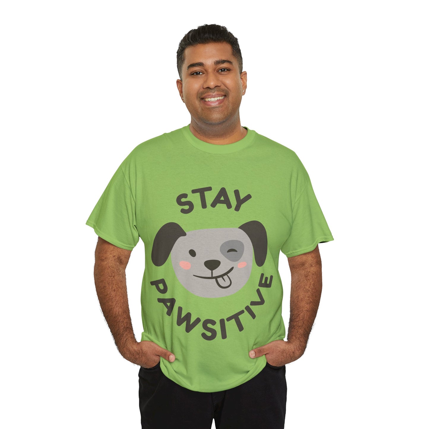 Unisex Heavy Cotton Tee | Stay Pawsitive