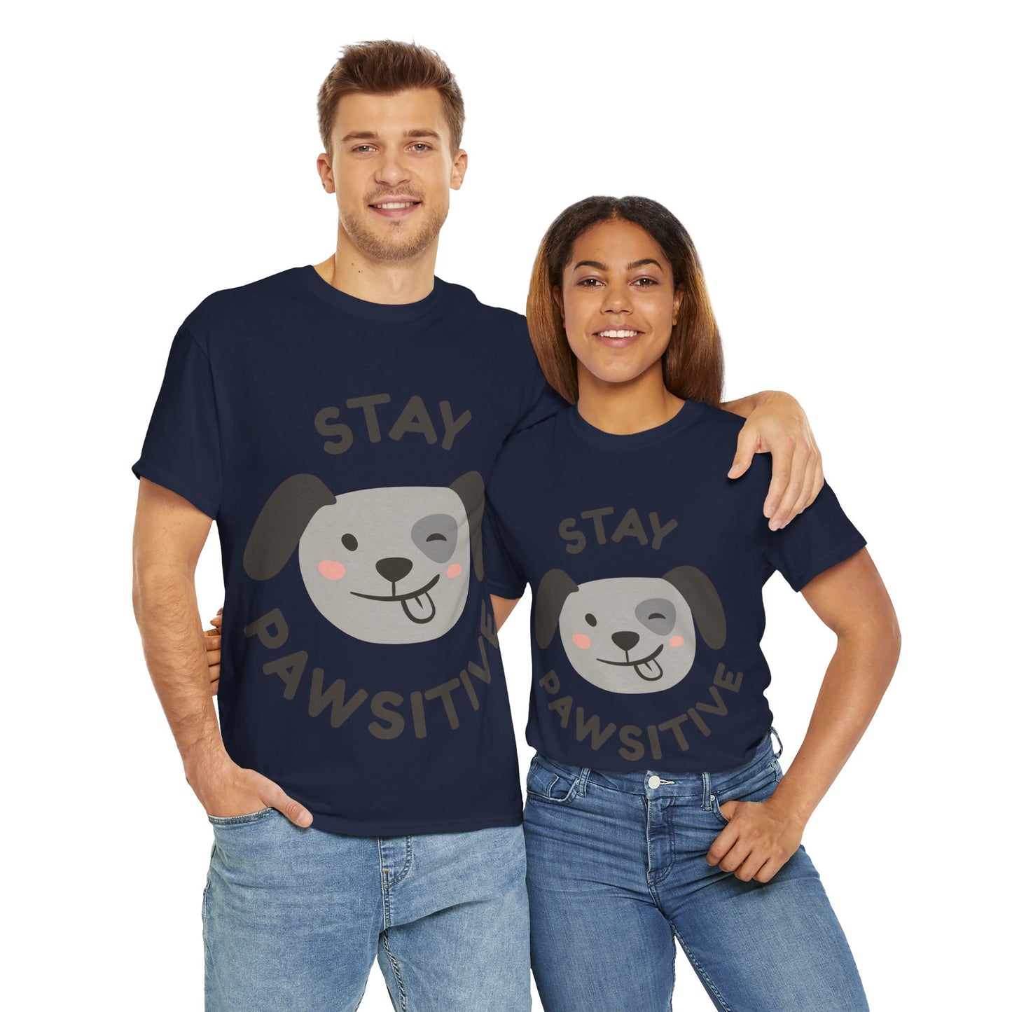 Unisex Heavy Cotton Tee | Stay Pawsitive