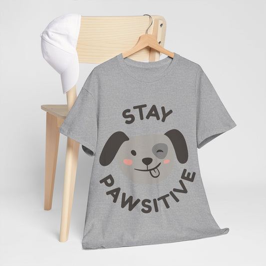 Unisex Heavy Cotton Tee | Stay Pawsitive