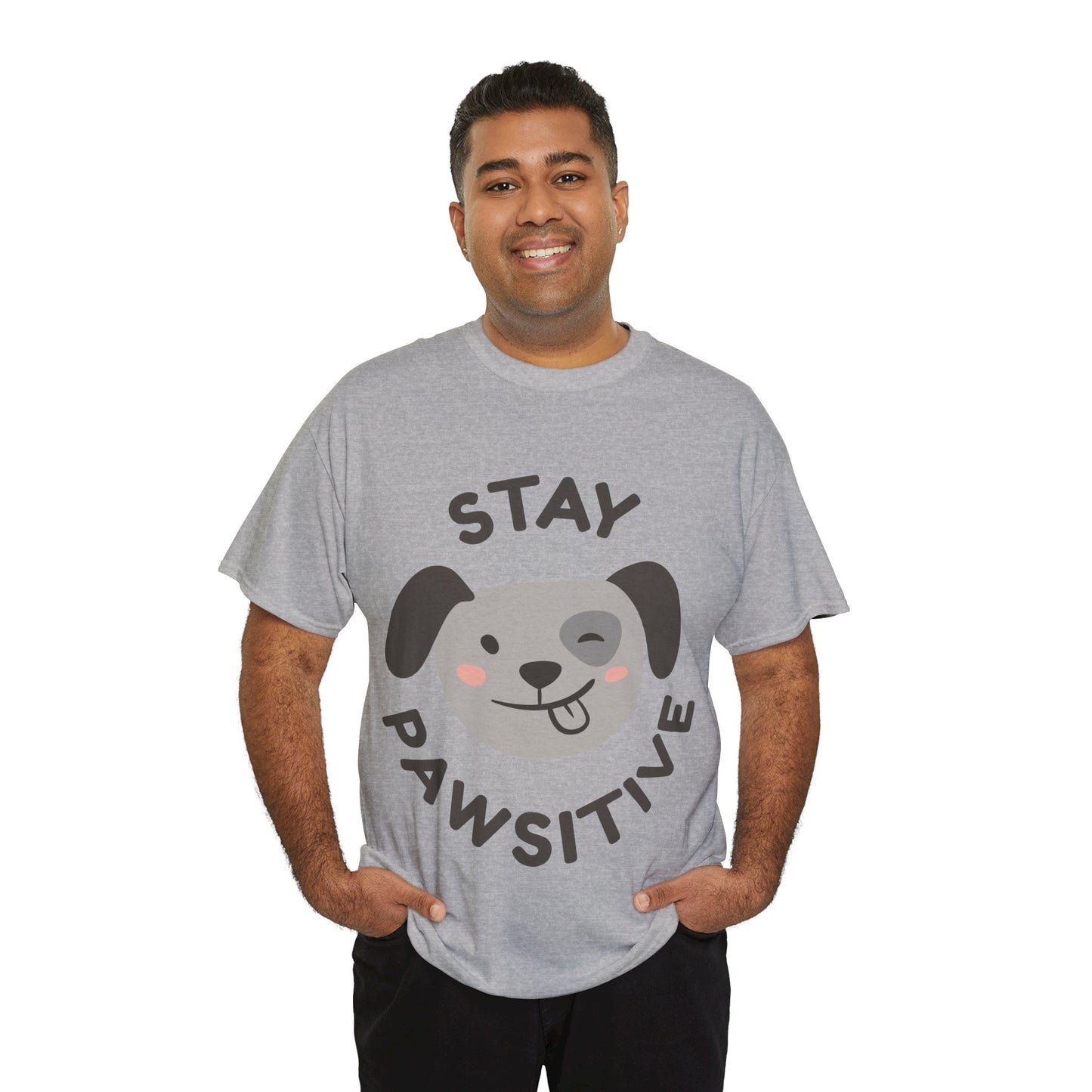 Unisex Heavy Cotton Tee | Stay Pawsitive