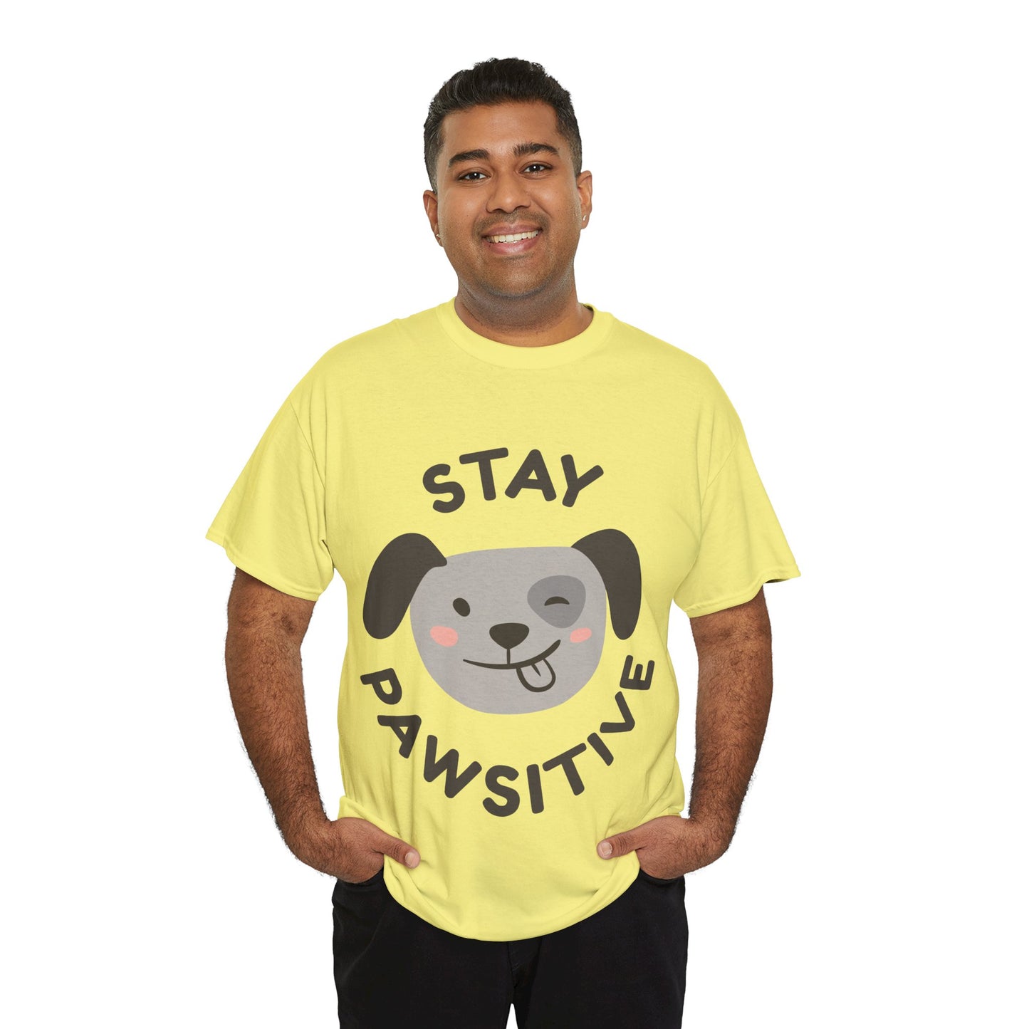 Unisex Heavy Cotton Tee | Stay Pawsitive