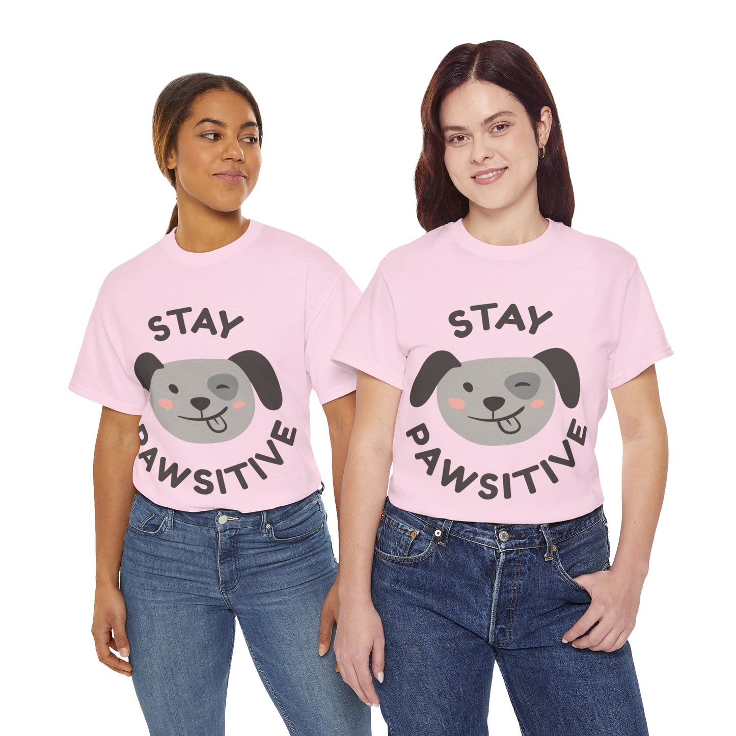 Unisex Heavy Cotton Tee | Stay Pawsitive