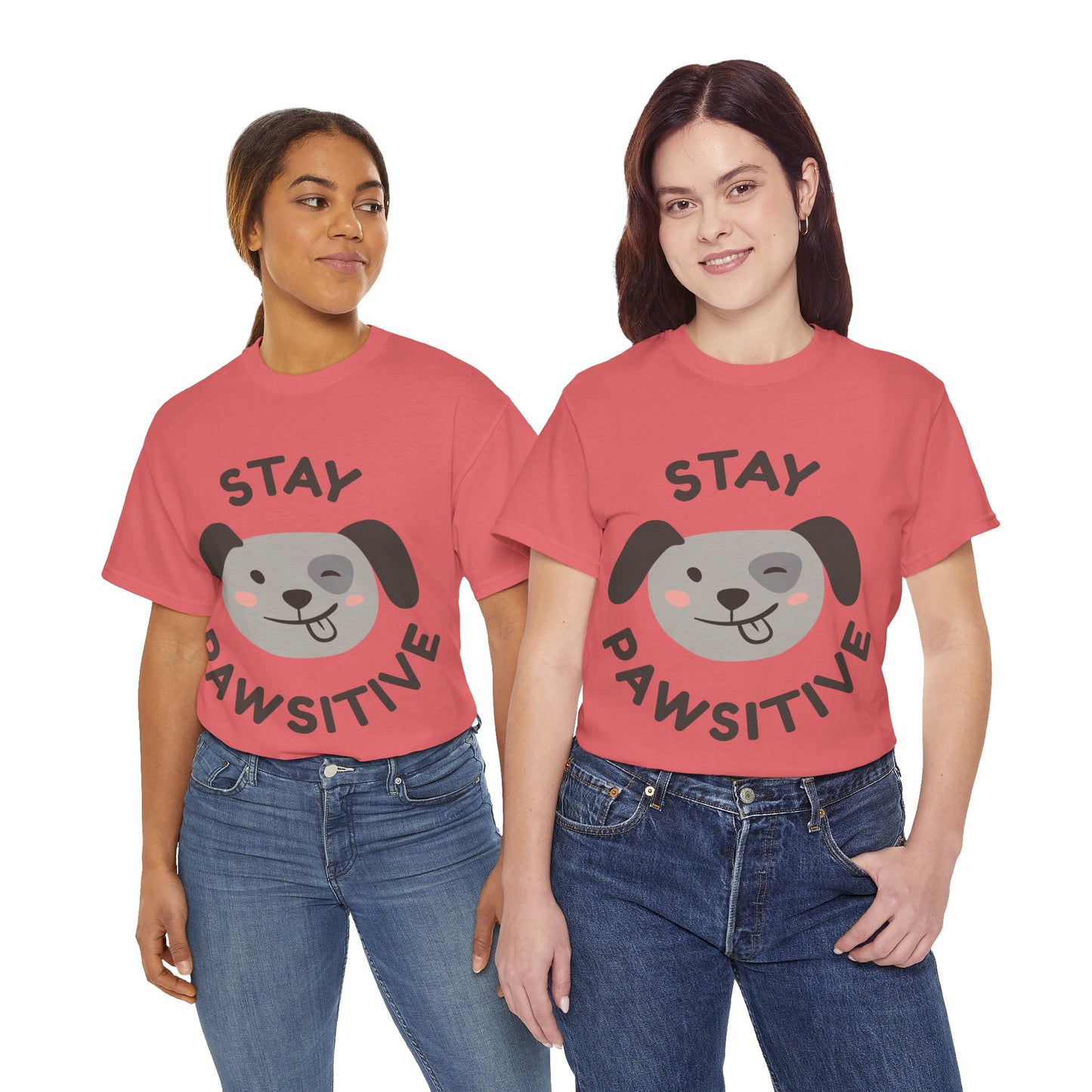 Unisex Heavy Cotton Tee | Stay Pawsitive