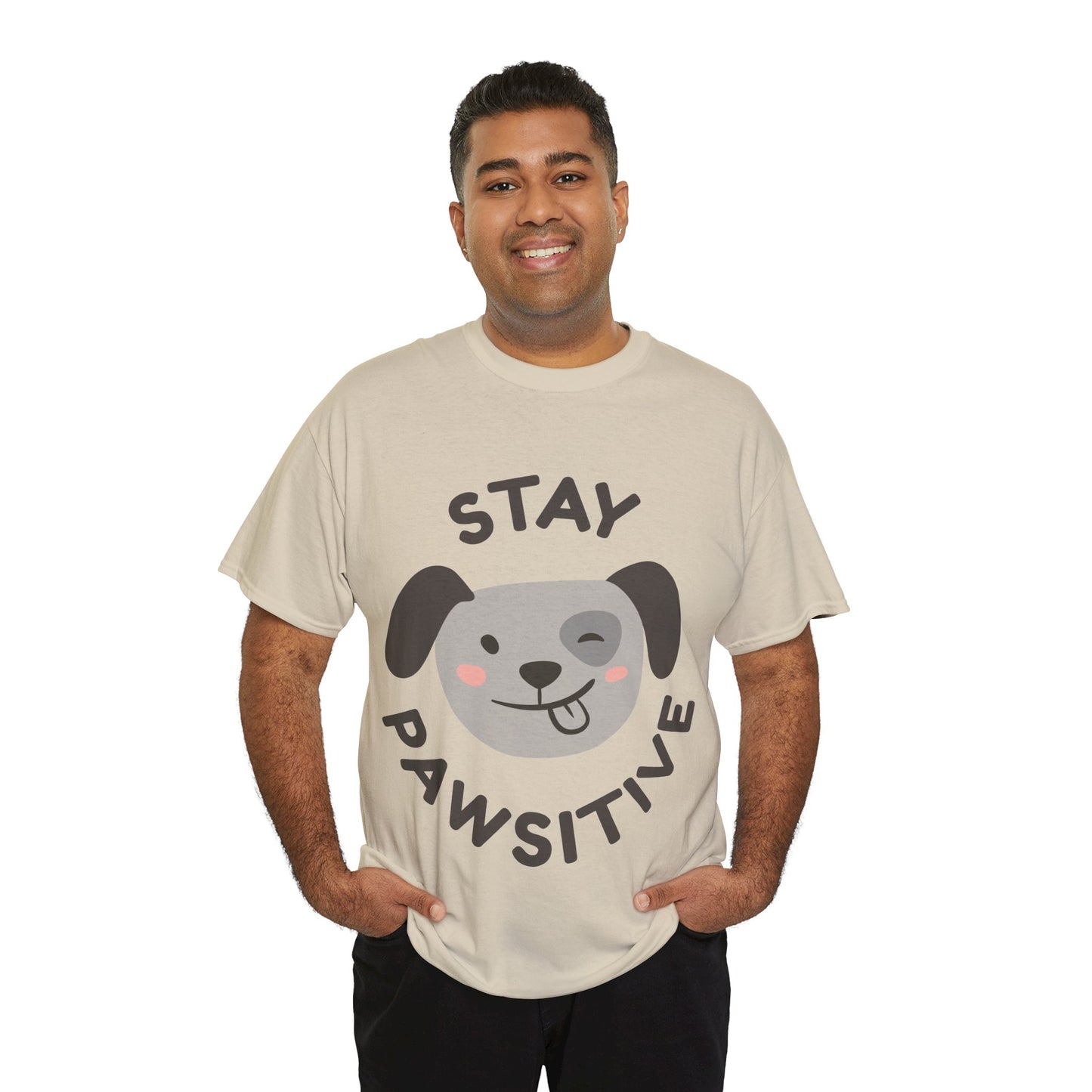 Unisex Heavy Cotton Tee | Stay Pawsitive