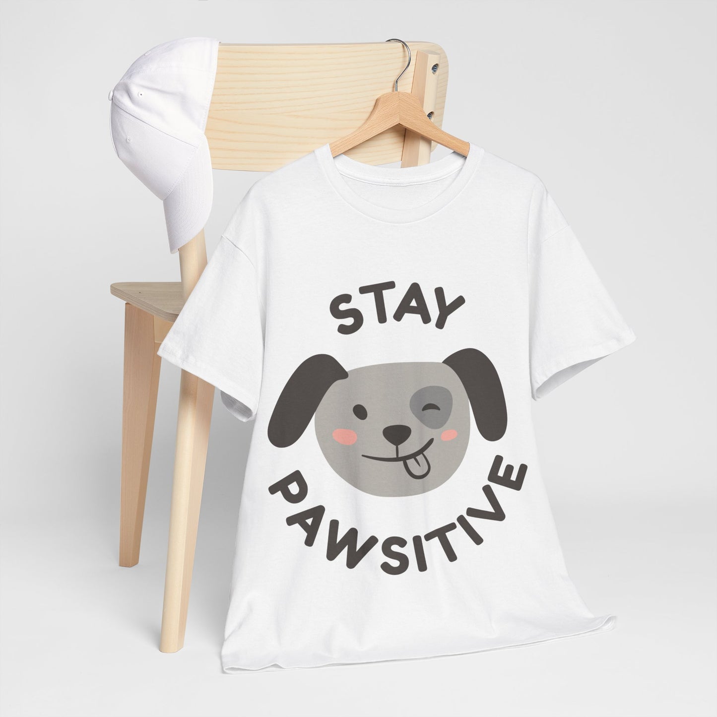 Unisex Heavy Cotton Tee | Stay Pawsitive