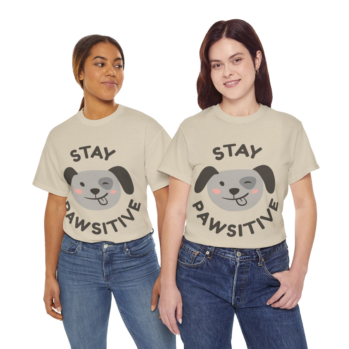 Unisex Heavy Cotton Tee | Stay Pawsitive