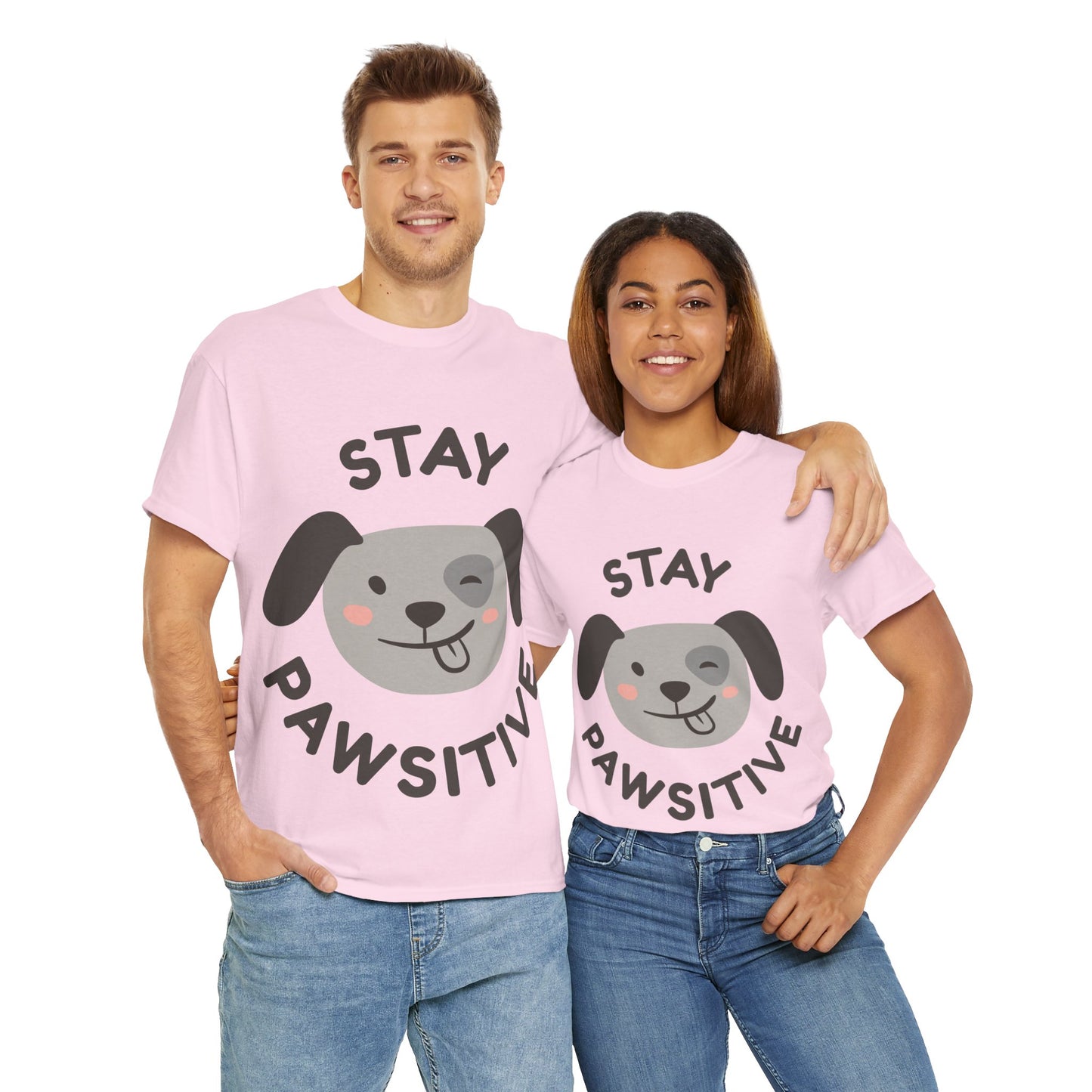 Unisex Heavy Cotton Tee | Stay Pawsitive