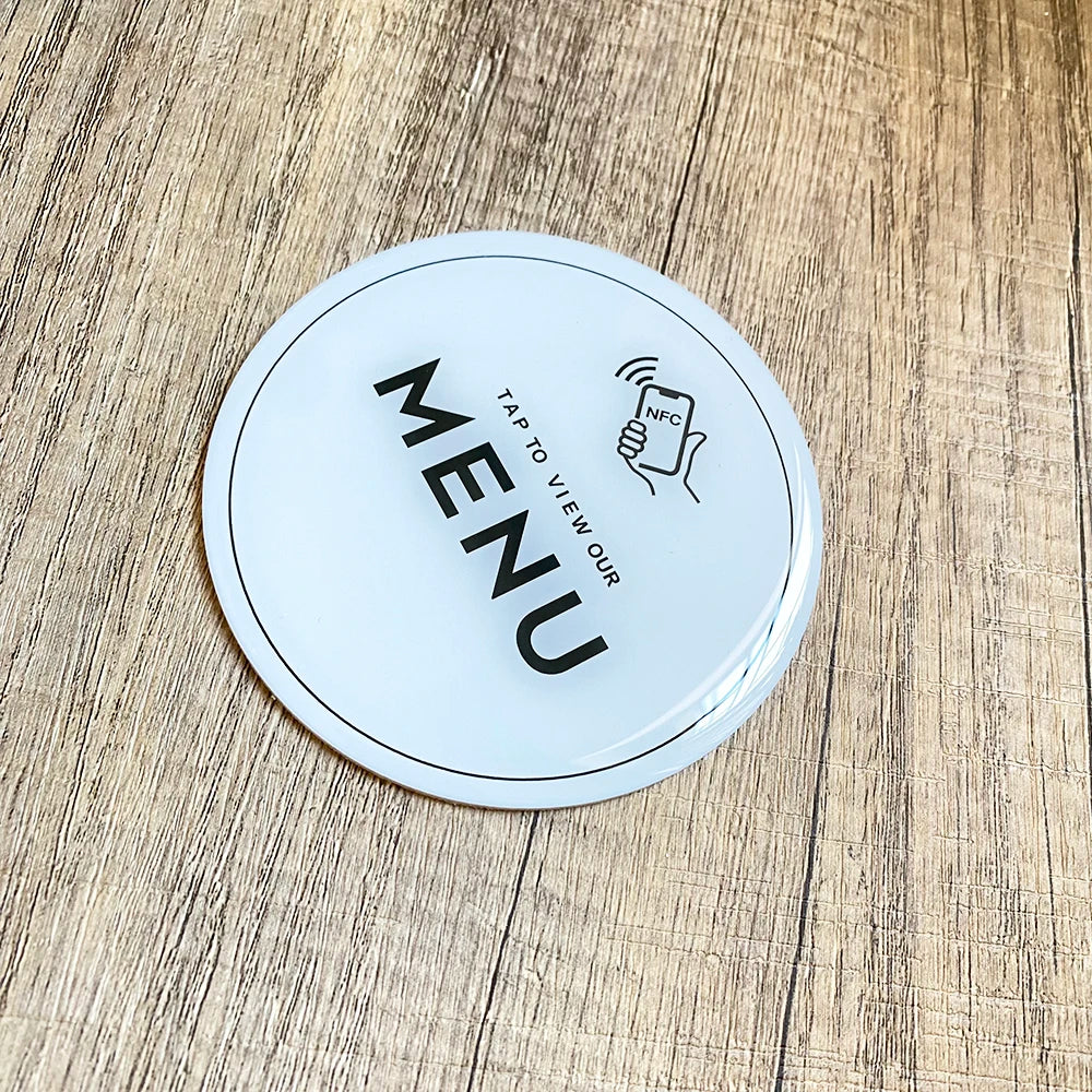 NFC Menu Plate (10 cm) – Contactless Tap-to-View Digital Menu