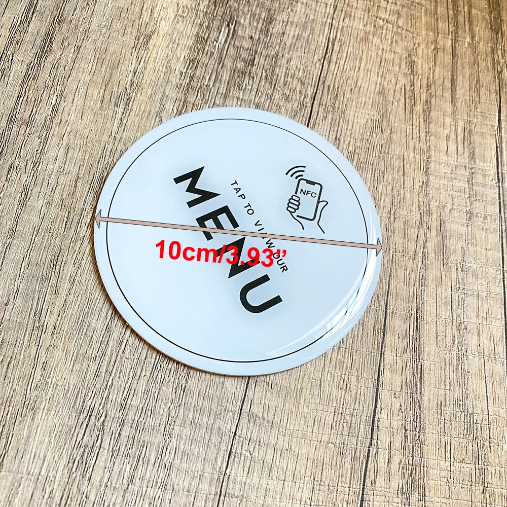NFC Menu Plate (10 cm) – Contactless Tap-to-View Digital Menu