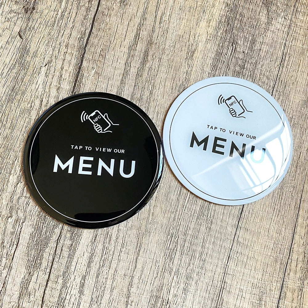 NFC Menu Plate (10 cm) – Contactless Tap-to-View Digital Menu